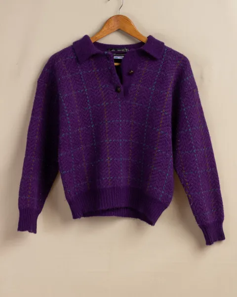 Suéter de lã vintage woolmark yessica