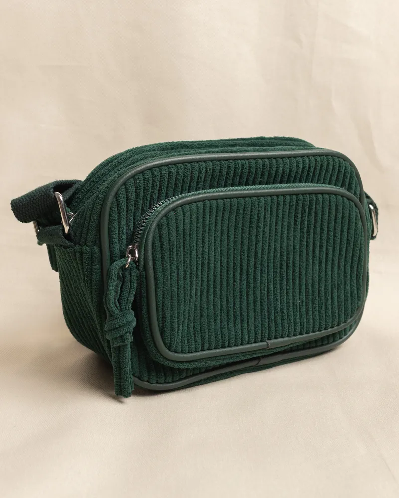 Bolsa transversal de veludo