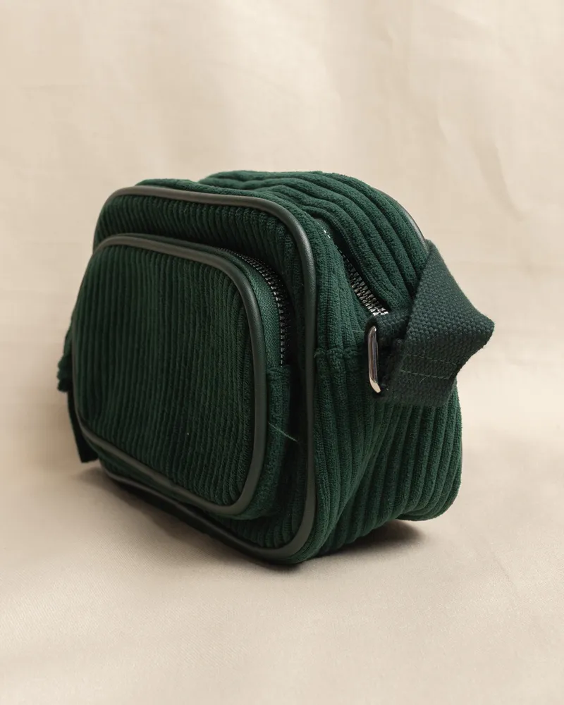 Bolsa transversal de veludo