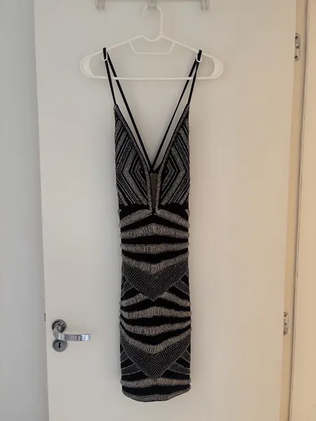 Vestido preto em paete, M, Luleg