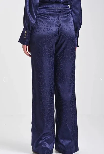 Calça pantalona azul marinho, M, Carmen Steffens