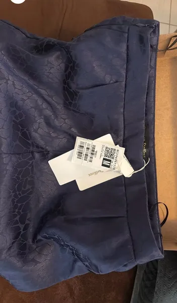 Calça pantalona azul marinho, M, Carmen Steffens