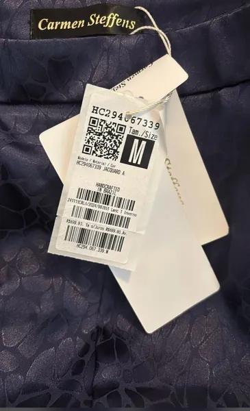 Calça pantalona azul marinho, M, Carmen Steffens