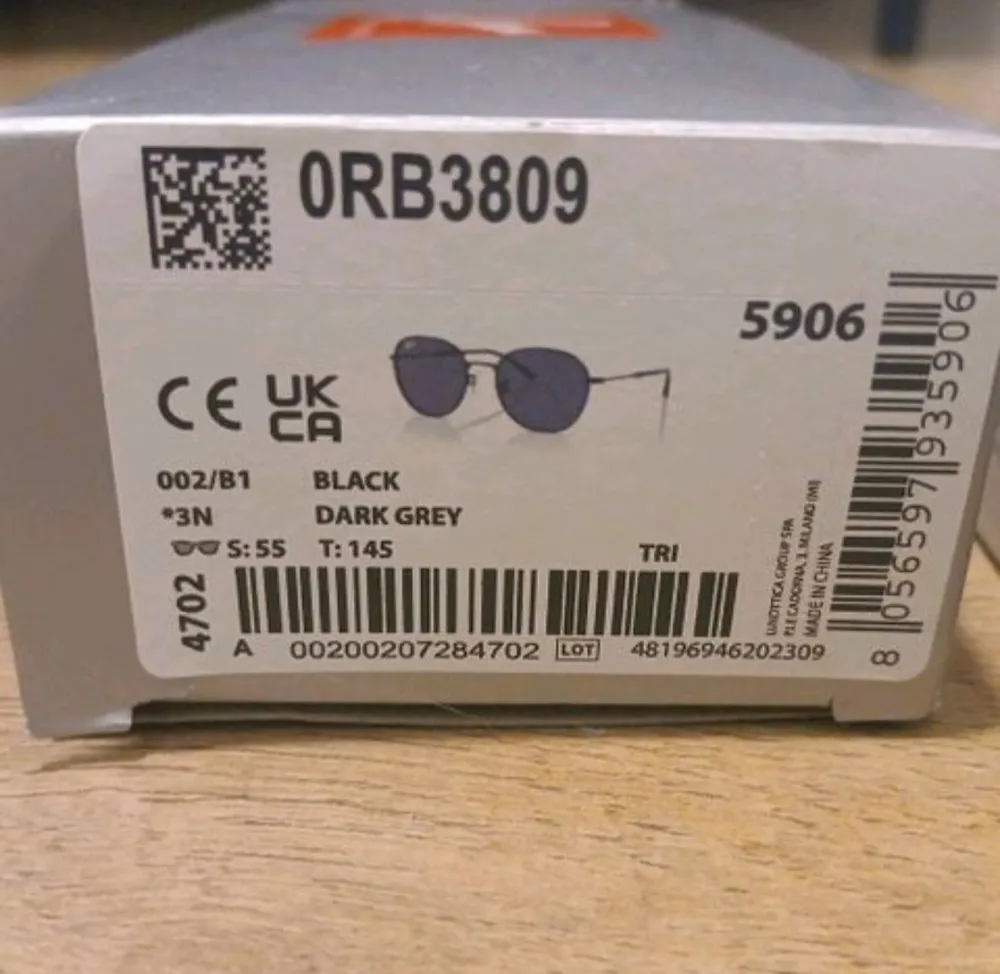 óculos de sol rayban orb3809 preto