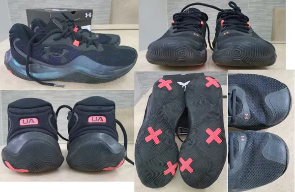 tênis basquete under armour ua buzzer 2 preto usado 41