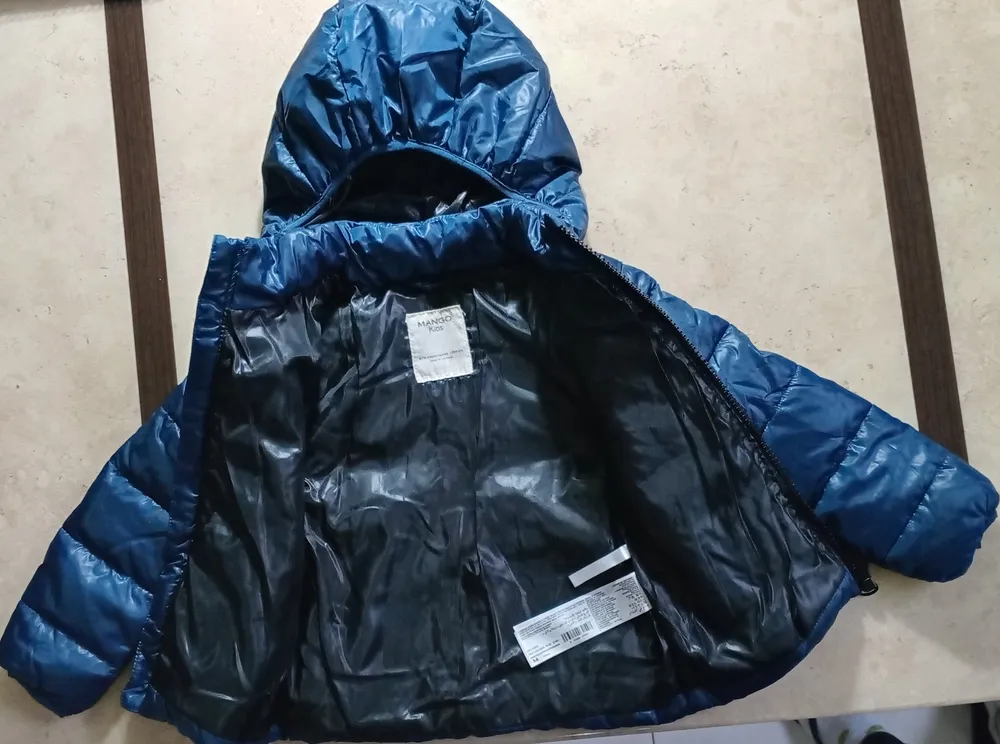 jaqueta capuz infantil mango kids puffer 3/4 anos semi nova