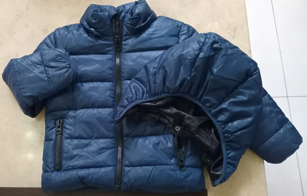 jaqueta capuz infantil mango kids puffer 3/4 anos semi nova