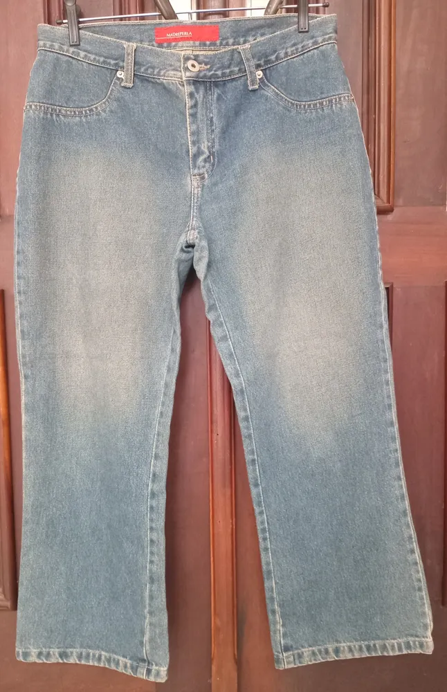 Calça Jeans Capri tam 42 Vintage Cintura alta Desapego Usada
