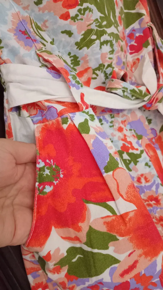 macaquinho shorts curto floral tomara-que-caia e lastex P