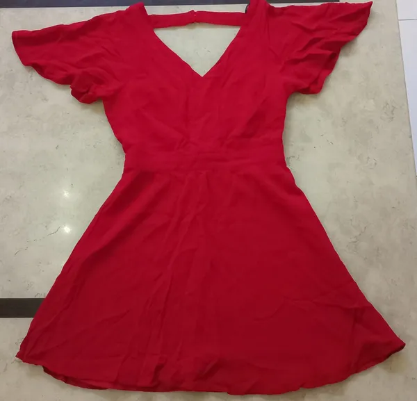 Vestido curto em Viscose Vermelho Forever 21 tam S (P) Usado