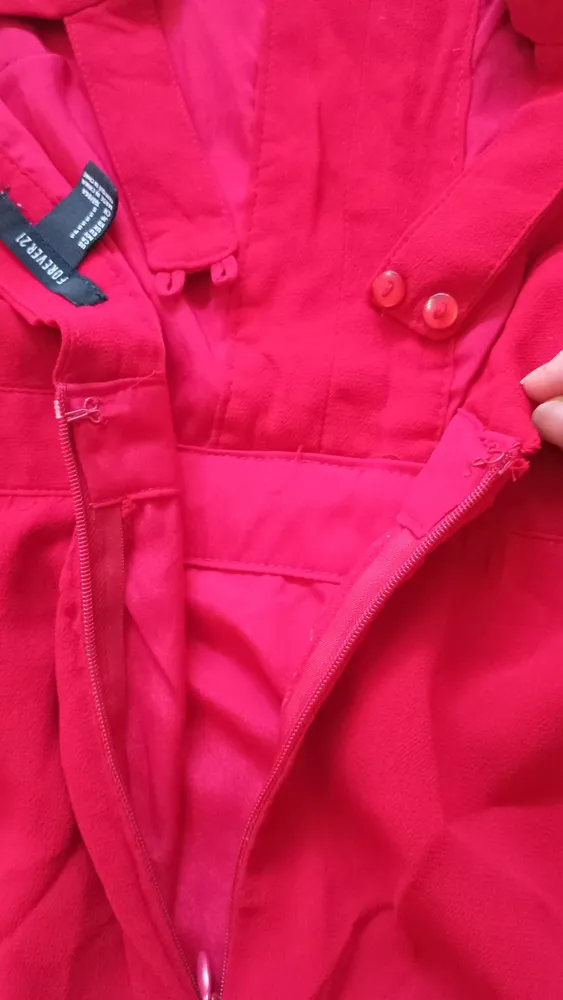 Vestido curto em Viscose Vermelho Forever 21 tam S (P) Usado