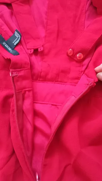 Vestido curto em Viscose Vermelho Forever 21 tam S (P) Usado