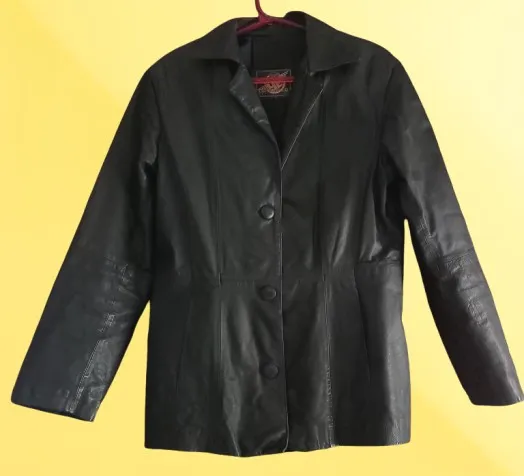 Casaco Jaqueta Blazer couro Leporello M Feminino Desapego