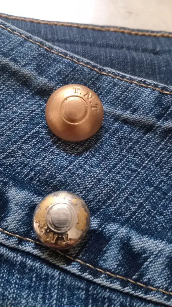 bermuda jeans capri corsária cintura baixa cós largo TNT 38