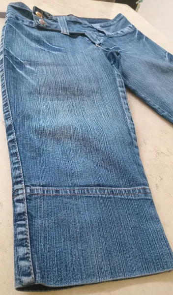 bermuda jeans capri corsária cintura baixa cós largo TNT 38