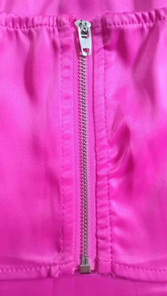 top cropped corselet tomara que caia rosa pink acetinado PP