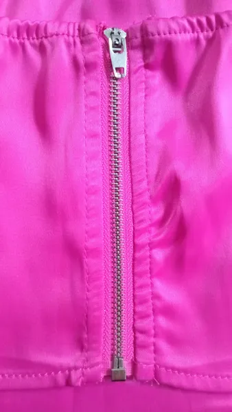 top cropped corselet tomara que caia rosa pink acetinado PP