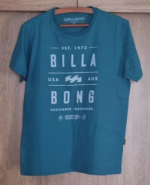 Camiseta manga curta azul petroleo billabong semi nova