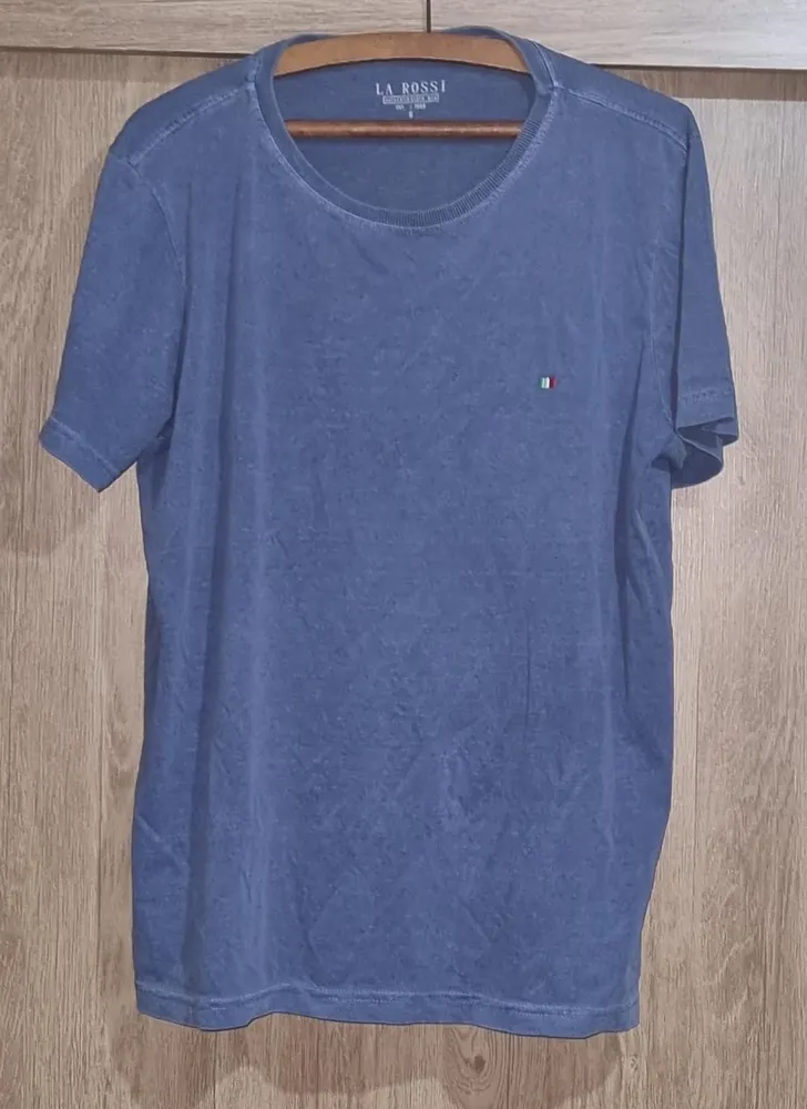 camiseta azul la rossi semi nova