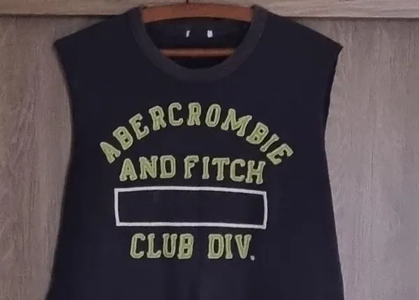 camiseta regata  azul estampada orig abercrombie &  fitch