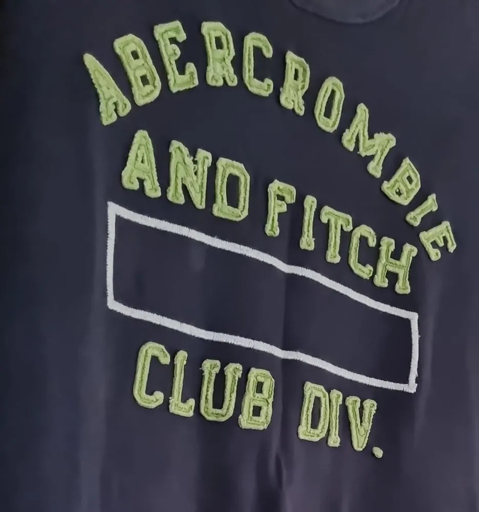camiseta regata  azul estampada orig abercrombie &  fitch