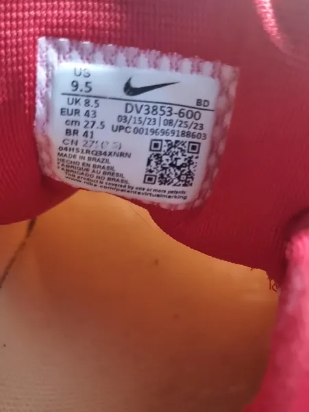 tenis nike pegasus 40 original vermelho numero 41
