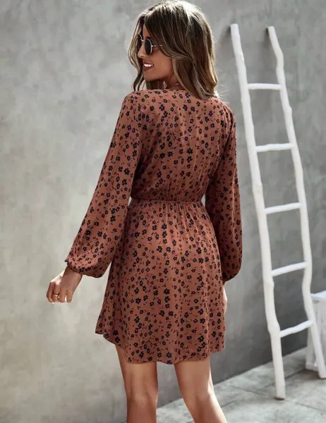 Vestido Casual de Manga Longa