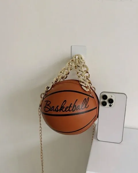 Bolsa Casual com desing de bola de basquete