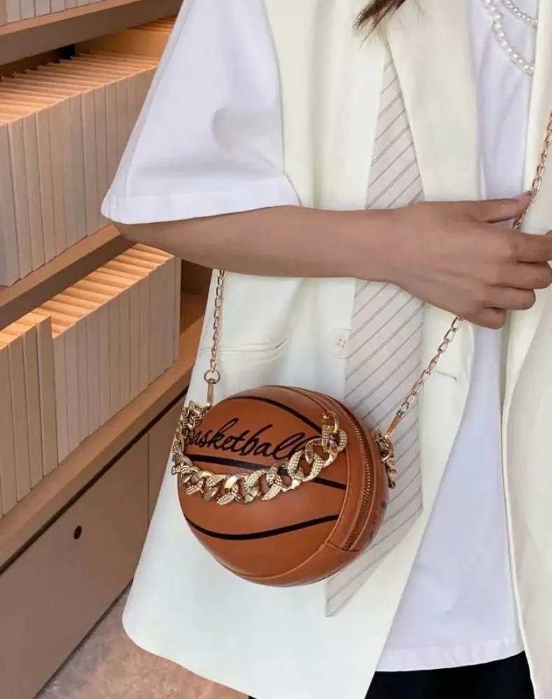 Bolsa Casual com desing de bola de basquete