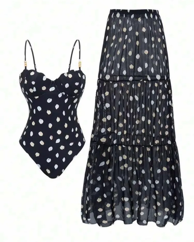 Conjunto de maio e saia longa - Luxuoso