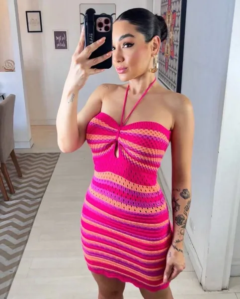 Vestido listrado modal