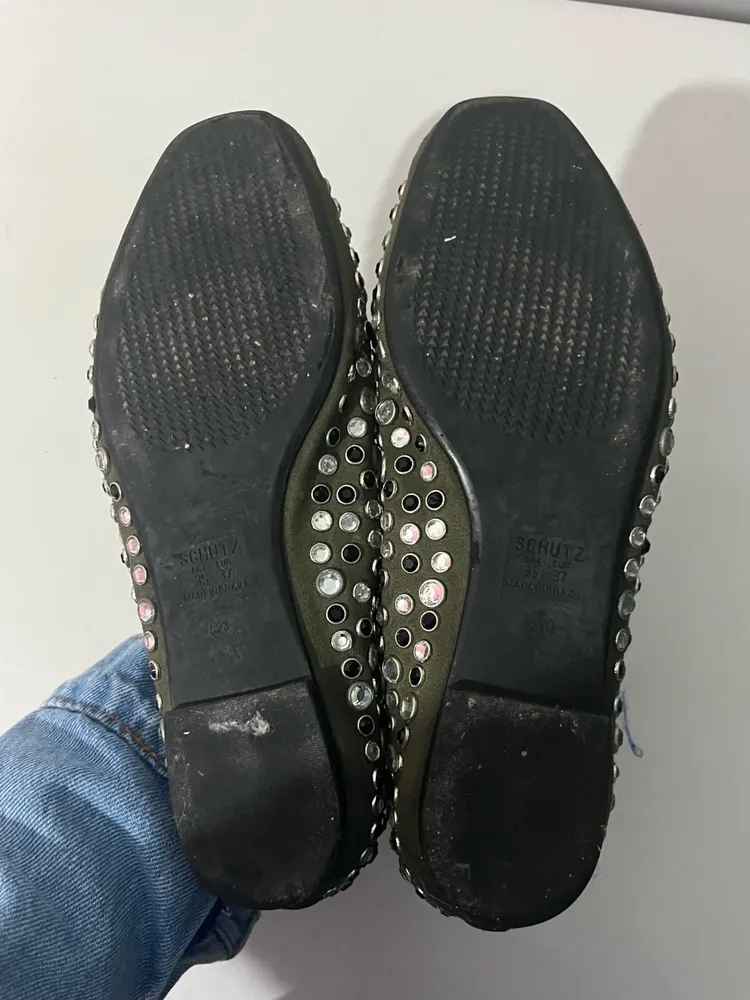 Mocassim Tachas Rebites Schutz Verde Militar