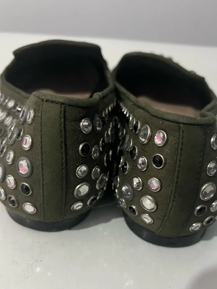 Mocassim Tachas Rebites Schutz Verde Militar