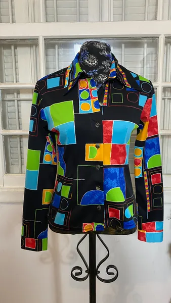 Camisa Italiana estampa geométrica