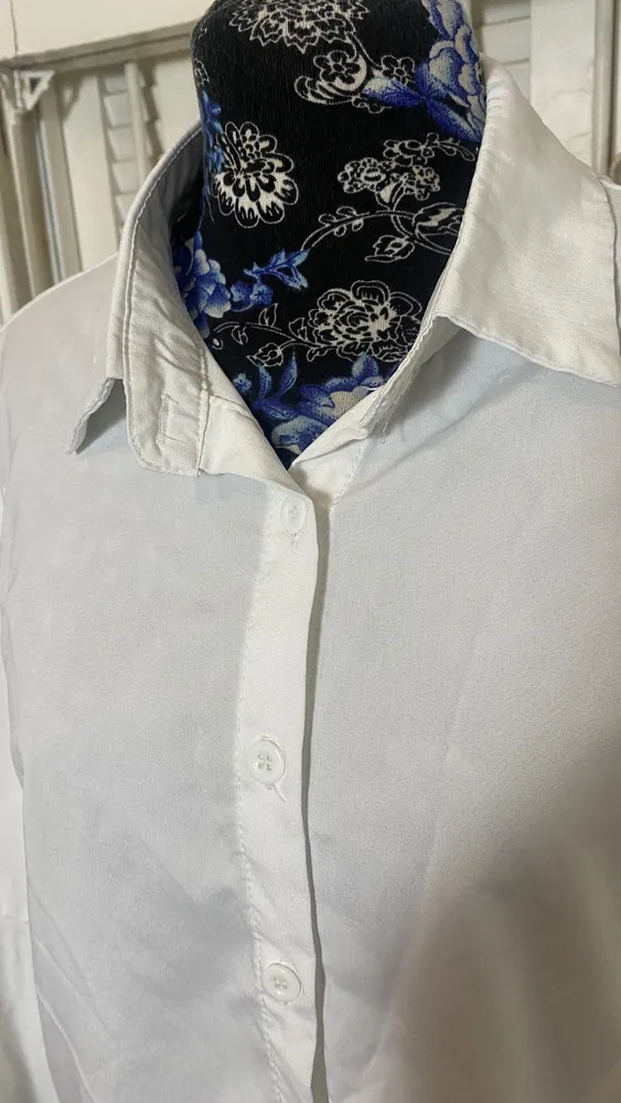 Camisa manga flair branca