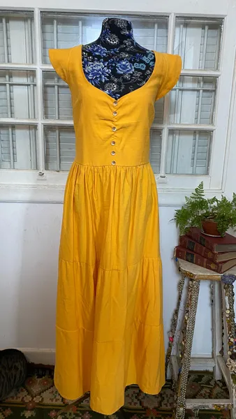 Vestido longo amarelo