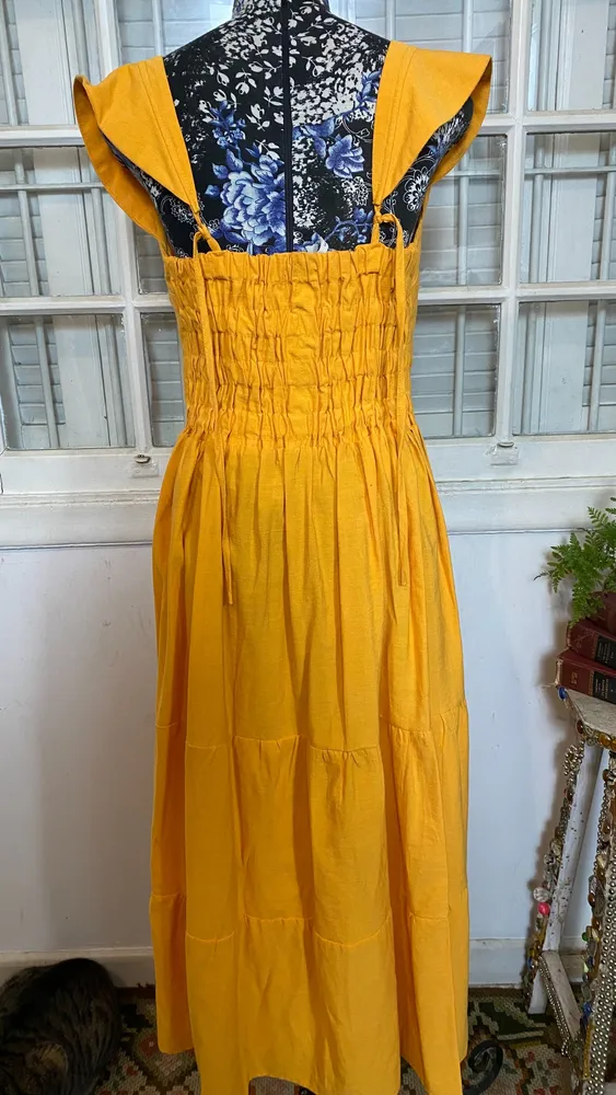 Vestido longo amarelo