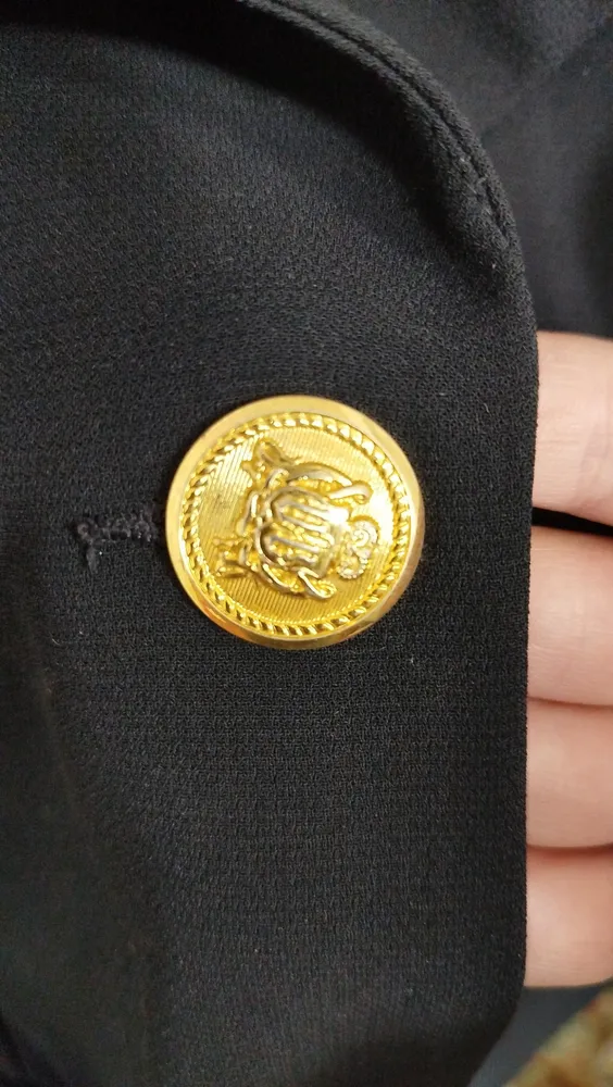 Blazer Vintage CGC preto botões dourados