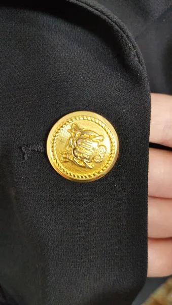 Blazer Vintage CGC preto botões dourados