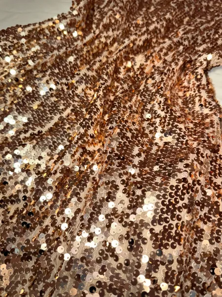 Vestido de Festa Marisa Teen Paetê Rose Gold