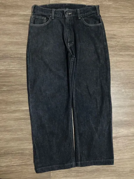 calça jeans baggy (relaxed fit) faded glory