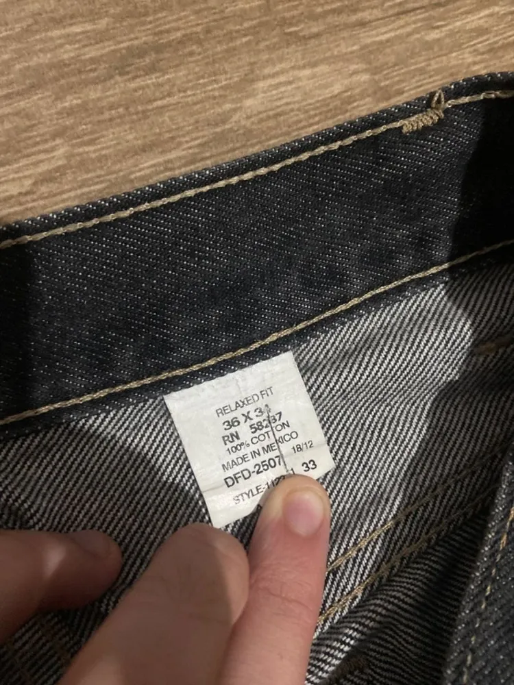 calça jeans baggy (relaxed fit) faded glory
