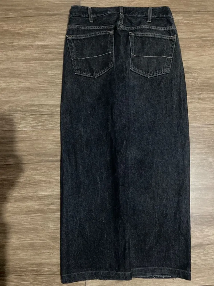 calça jeans baggy (relaxed fit) faded glory