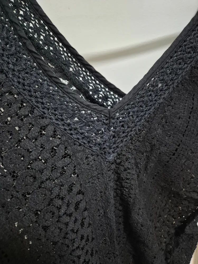 body preto renda algodao Bluesteel tam P