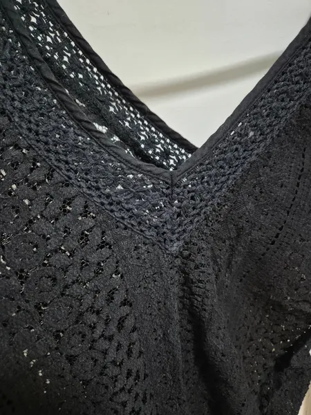 body preto renda algodao Bluesteel tam P