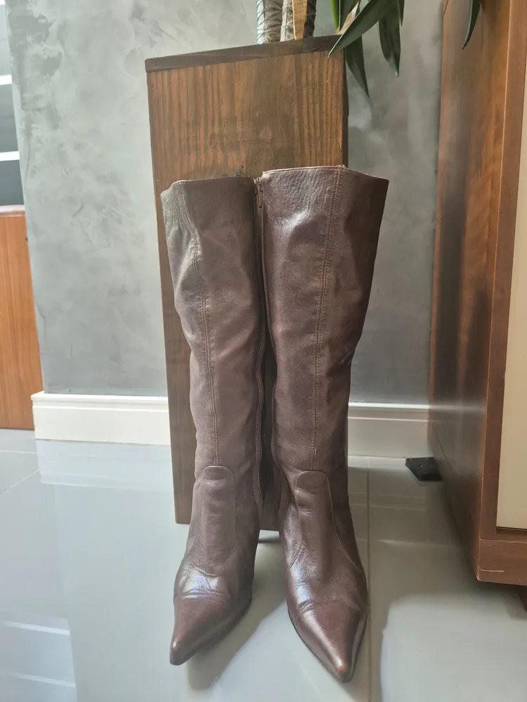 bota cano longo marrom tam 37 ibiza
