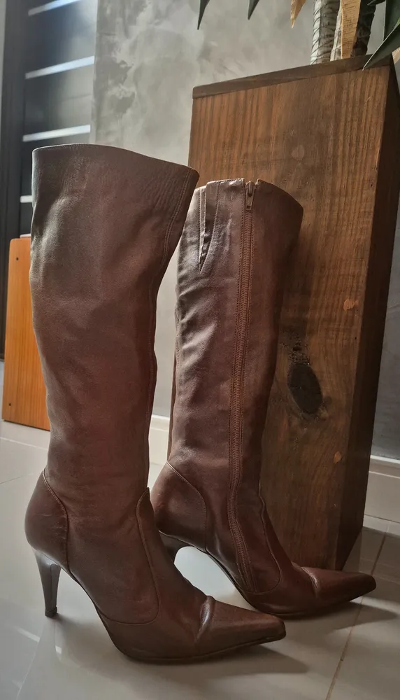 bota cano longo marrom tam 37 ibiza