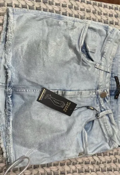 saia jeans miller com brilho