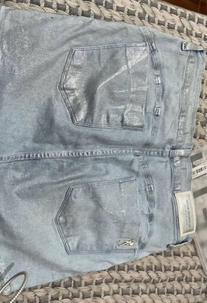 saia jeans miller com brilho