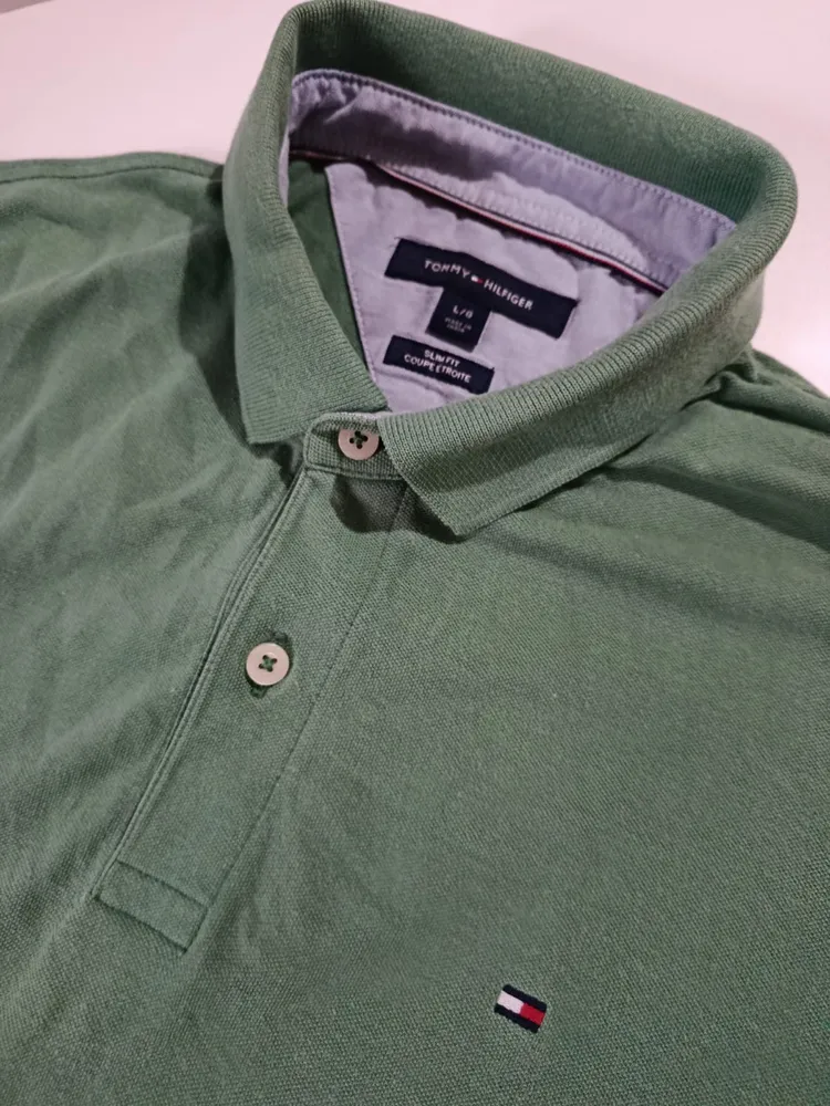 camisa polo tommy hilfiger verde g